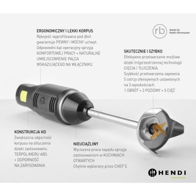 Tyčový mixér HENDI BLEND, HENDI, designed by Robert Bronwasser, 230V/250W, ⌀71x(H)450mm | 222157